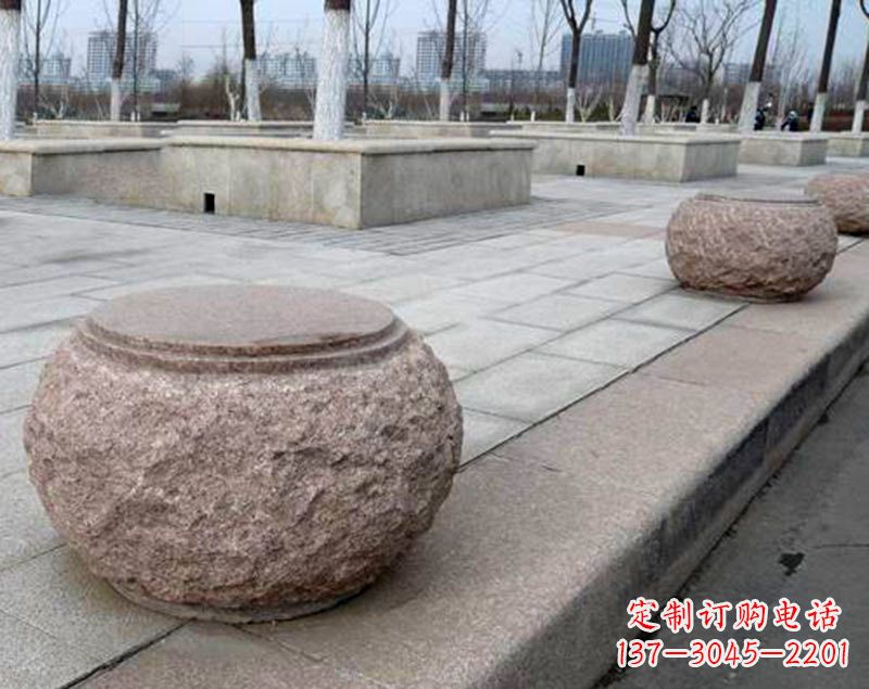 北京灯笼型公园广场装饰石球