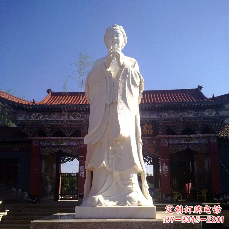 北京以貂蝉为灵感的汉白玉石雕像