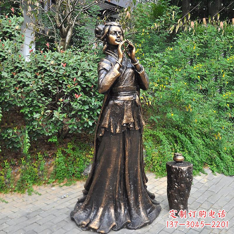 北京貂蝉铜雕塑公园古代美女人物雕塑