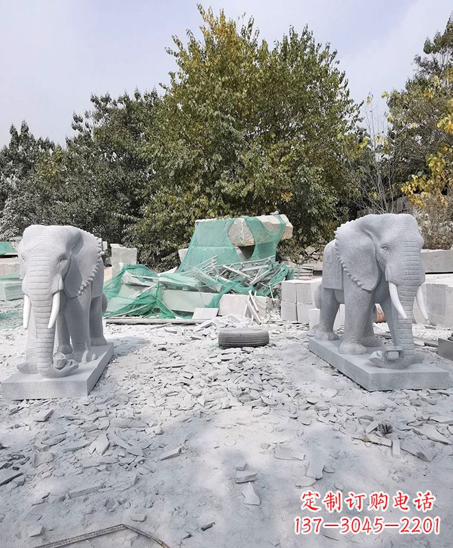 北京优雅精美大象石雕
