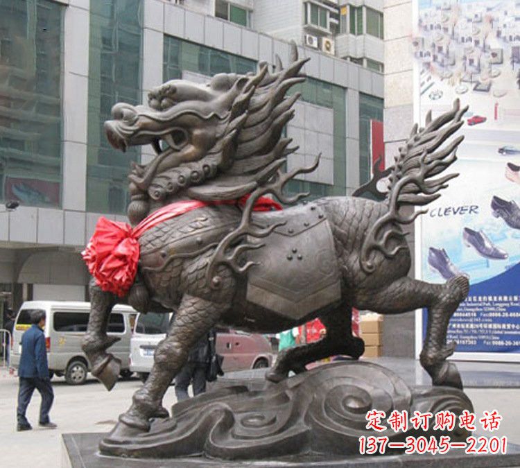 北京铜雕大型麒麟雕塑