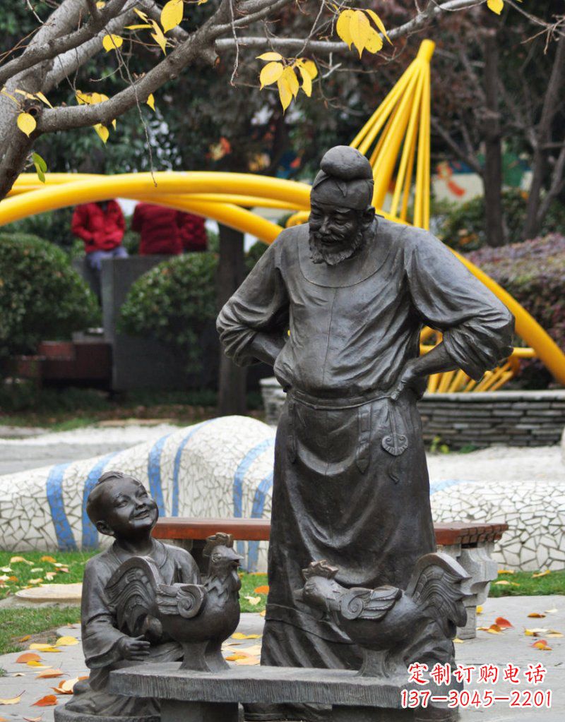 北京古典风鸡雕塑
