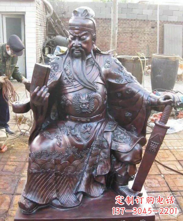 北京读春秋的关公铜雕222
