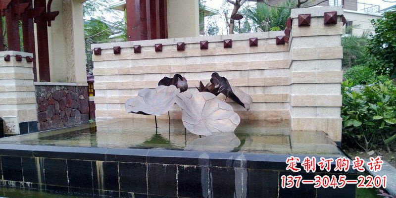 北京锻铜荷叶雕塑