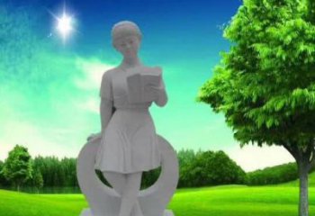 北京精致大理石“看书女孩”雕塑
