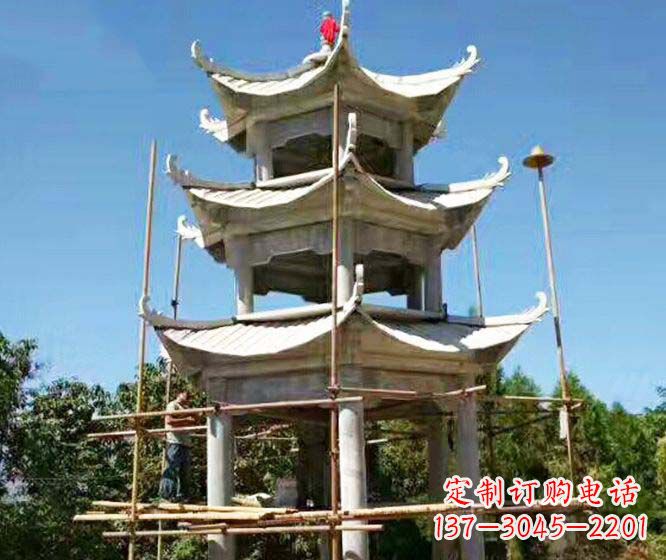 北京多层仿古凉亭石雕