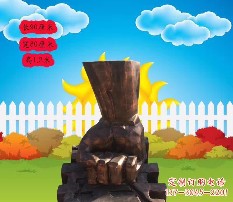 北京精美铜拳头雕塑