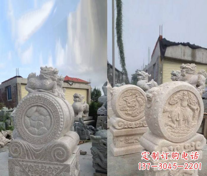 北京仿古抱鼓石门墩雕塑