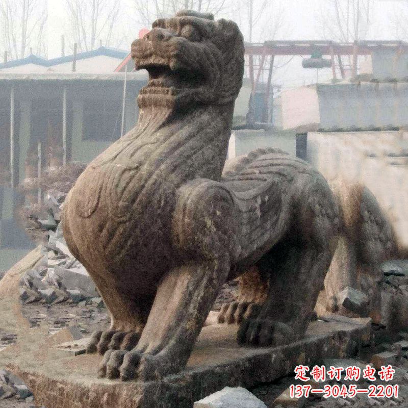 北京仿古狴犴青石雕塑