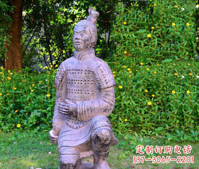 北京仿古兵马俑公园人物石雕