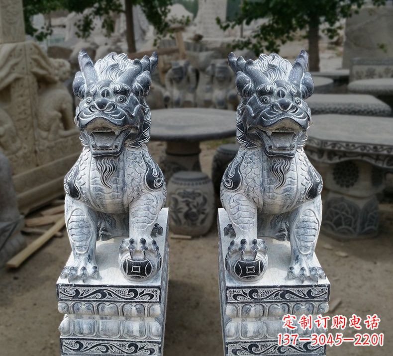 北京传统工艺仿古麒麟雕塑