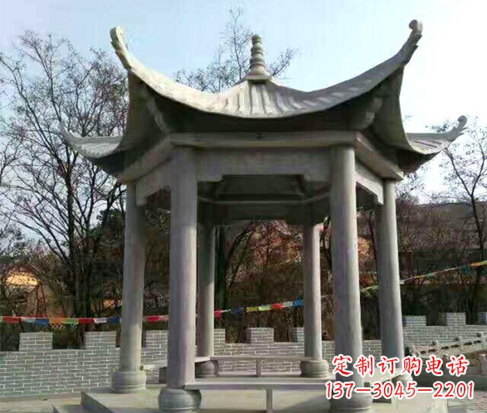 北京仿古六角凉亭石雕 (4)
