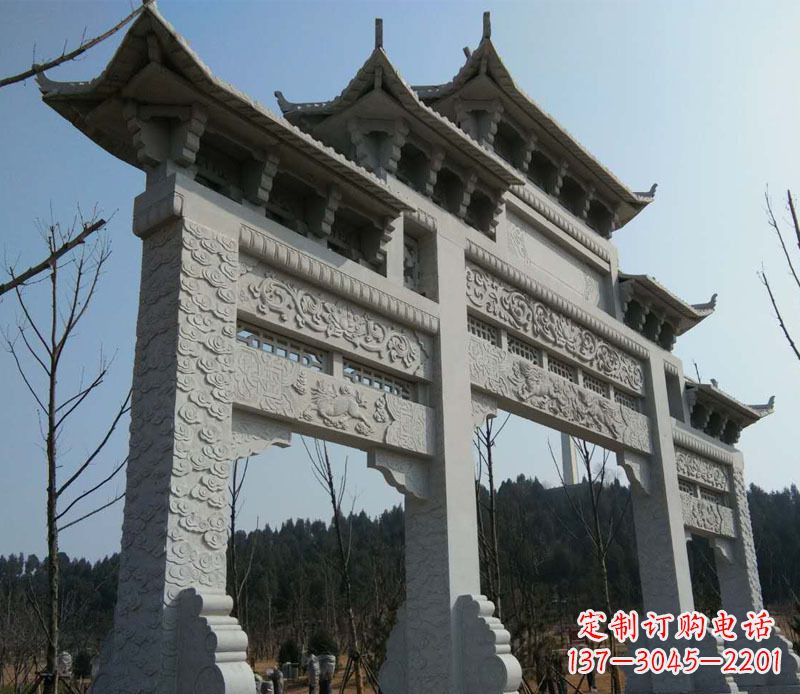 北京仿古牌坊石雕定制