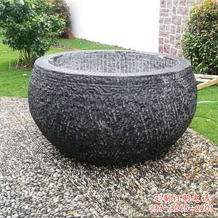 北京仿古石雕水缸,精雕细琢别具一格