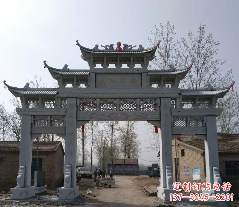 北京仿古石牌坊石雕