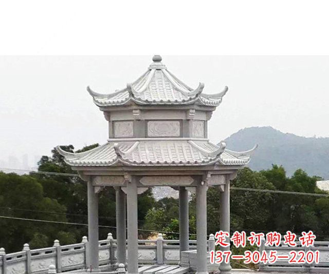 北京仿古双层石雕凉亭 (6)