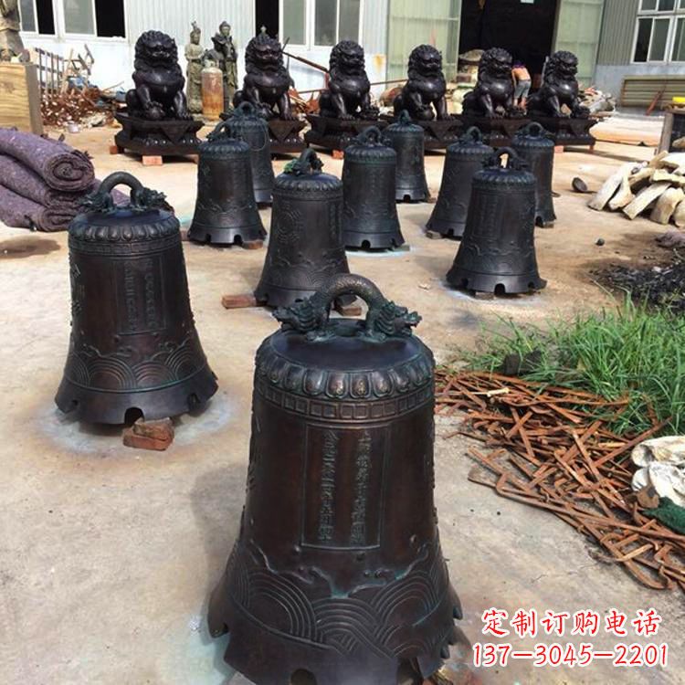 北京手工精美的铜钟雕塑