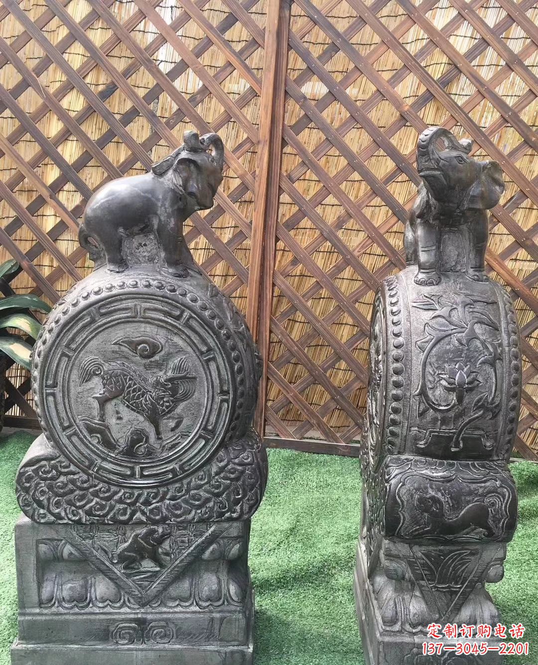 北京仿古小象抱鼔石