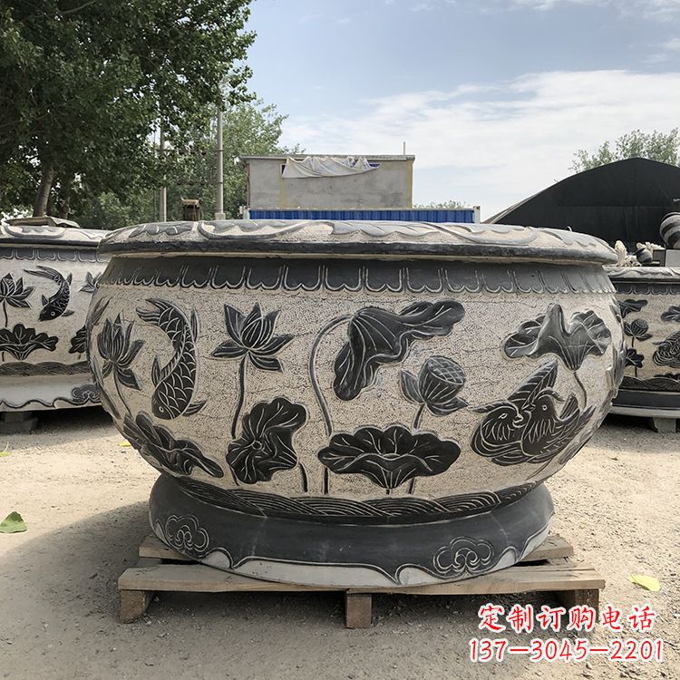 北京仿古鱼缸花盆摆件