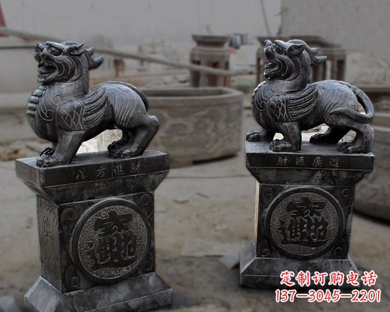 北京仿古招财进宝貔貅石雕