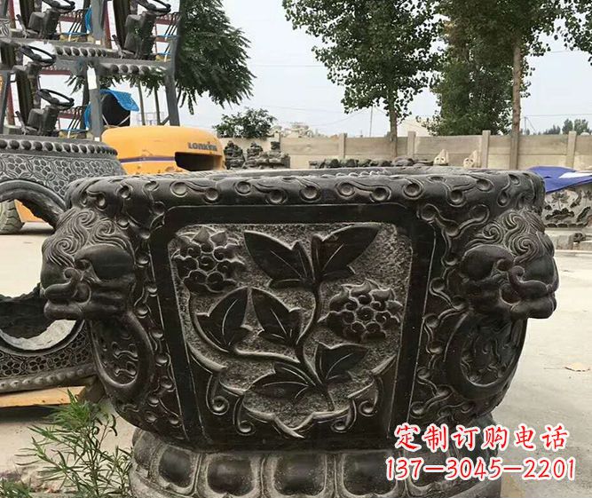 北京仿古招财水缸石雕 (3)