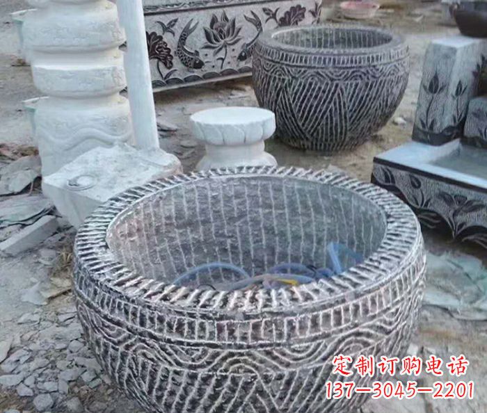 北京仿古招财水缸石雕