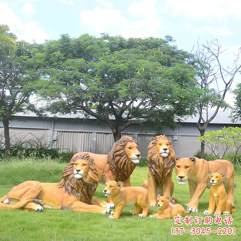 北京精美玻璃钢狮子雕塑