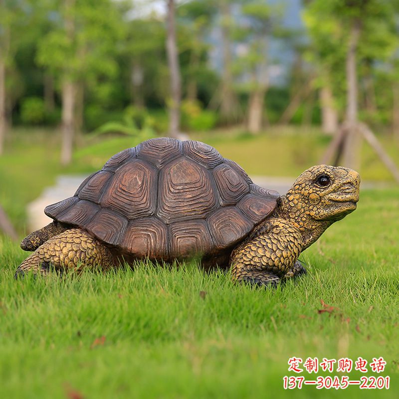 北京玻璃钢乌龟雕塑草坪摆件