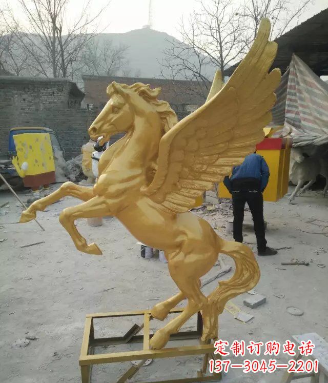北京飞马动物铜雕,精美细腻
