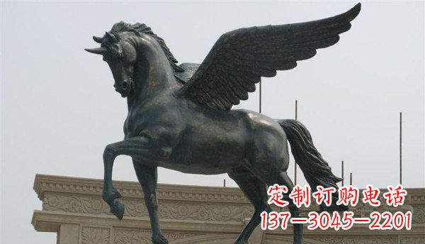 北京飞马广场景观铜雕