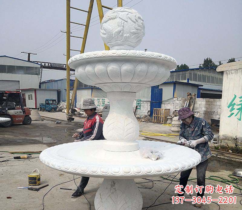 北京风水球喷泉石雕1