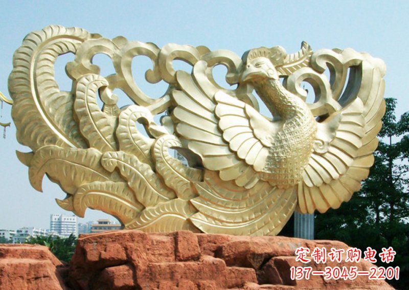 北京传统古典风格凤凰雕塑