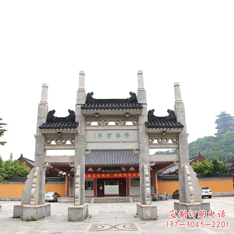 北京艺术镶嵌石牌坊雕塑
