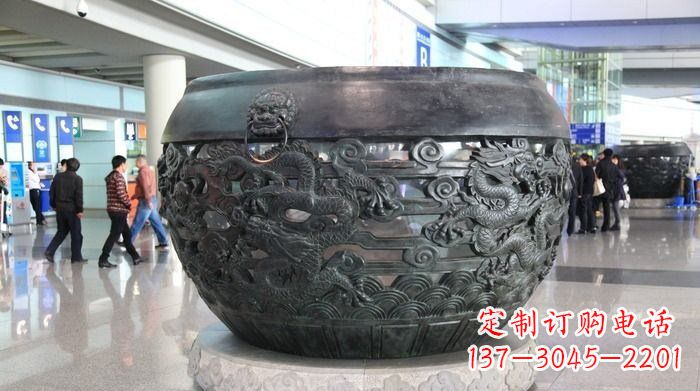 北京浮雕水缸龙广场景观雕塑