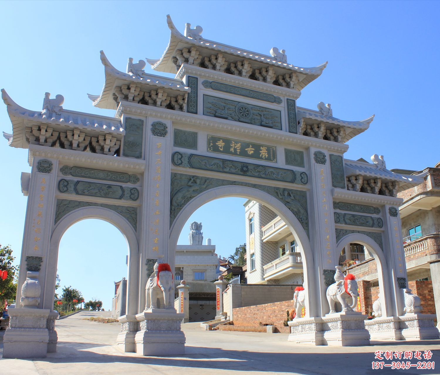 北京个性石雕牌坊楼—唯美精致的装饰品