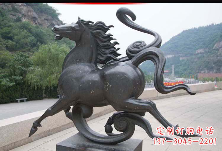 北京公园奔马铜雕 (2)