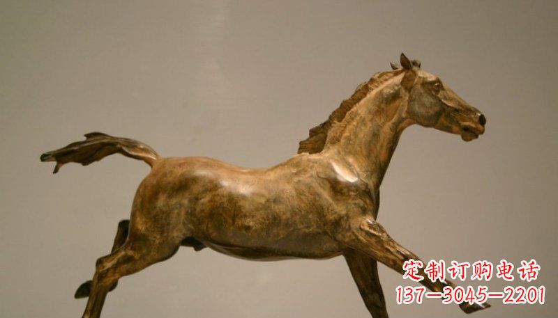 北京铜雕动物奔跑马
