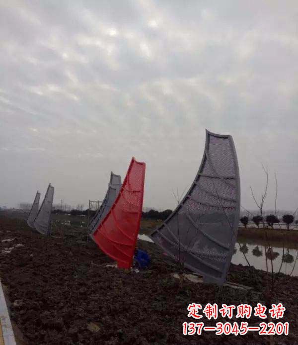 北京不锈钢抽象帆船雕塑