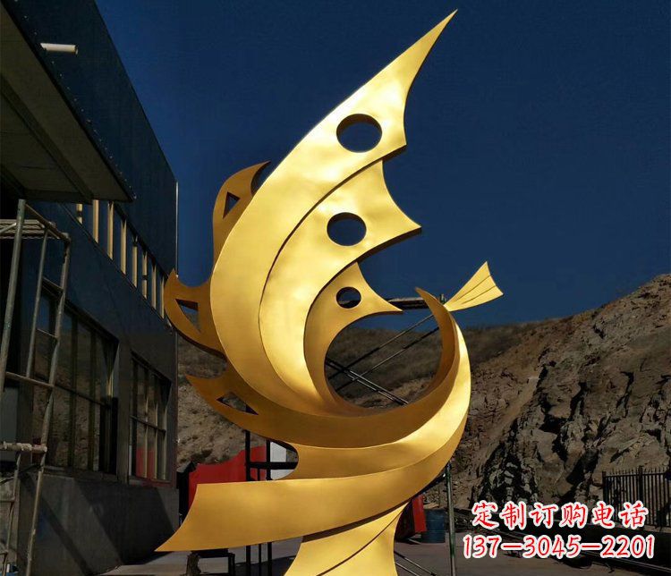 北京精美不锈钢抽象凤凰景观雕塑
