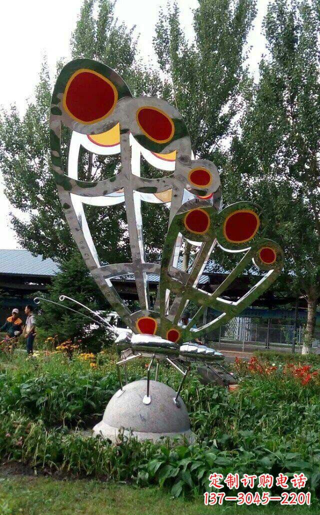 北京现代艺术不锈钢蝴蝶雕塑
