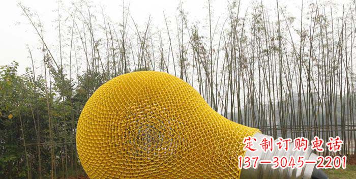 北京大型不锈钢灯泡雕塑