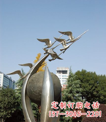 北京唯美 大雁不锈钢雕塑