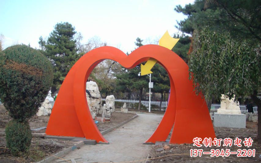 北京高雅大气的不锈钢拱门雕塑