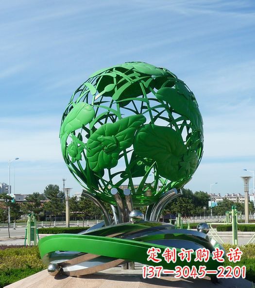 北京不锈钢镂空荷叶青蛙雕塑