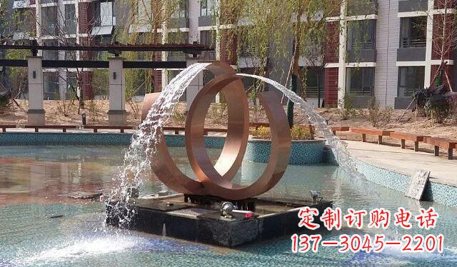 北京高贵典雅的不锈钢喷泉雕塑
