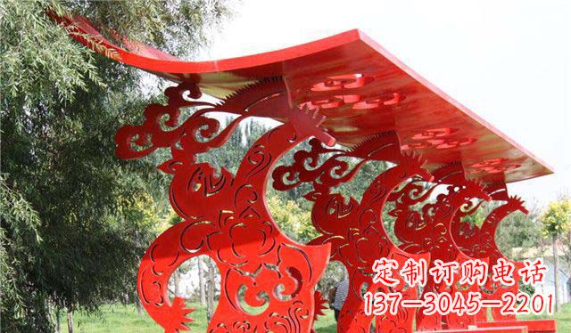 北京新潮不锈钢公园凉亭雕塑