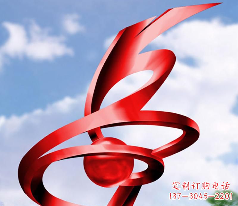 北京公园装饰不锈钢指环雕塑