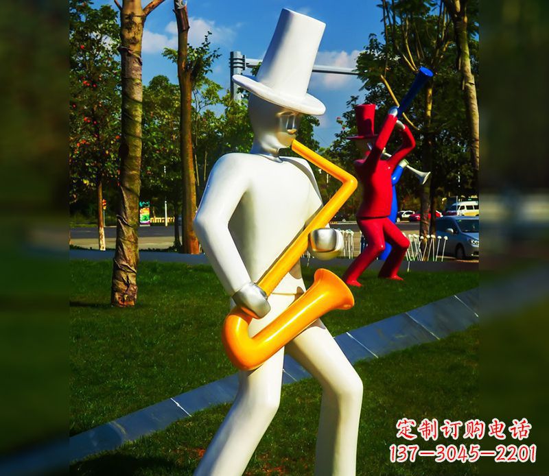 北京精美的萨克斯不锈钢雕塑