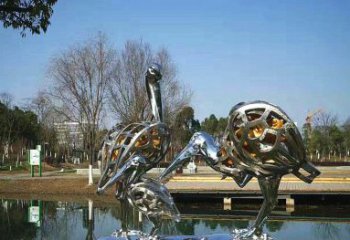 北京手工制作的可爱丹顶鹤雕塑