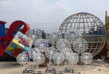 北京中领雕塑 | 艺术级不锈钢蒲公英雕塑